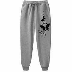 Trendy Hip Hop Sweatpants – Casual Print, Drawstring Waist, Versatile Trousers with Pockets