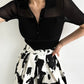 Ice Silk Polo Crop Top - Hollow-Out, Short Sleeve Korean Style