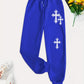 Crucifixion Print Drawstring Pants – Trendy & Versatile