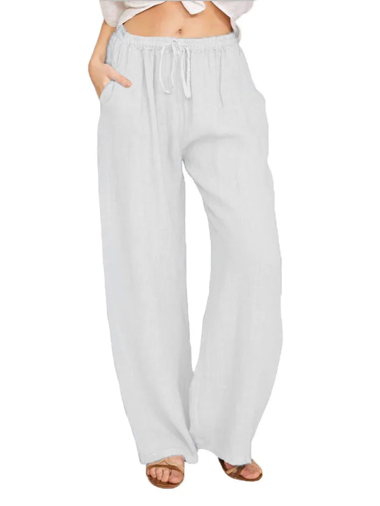 Casual Loose Cotton Linen Pants – Summer & Autumn European-American Style