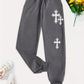 Crucifixion Print Drawstring Pants – Trendy & Versatile