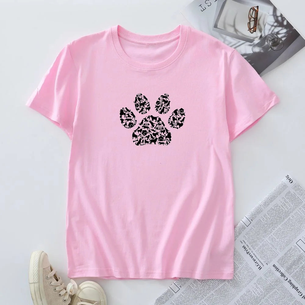 Plus Size 100% Cotton Graphic Tee - Short Sleeve Summer Top