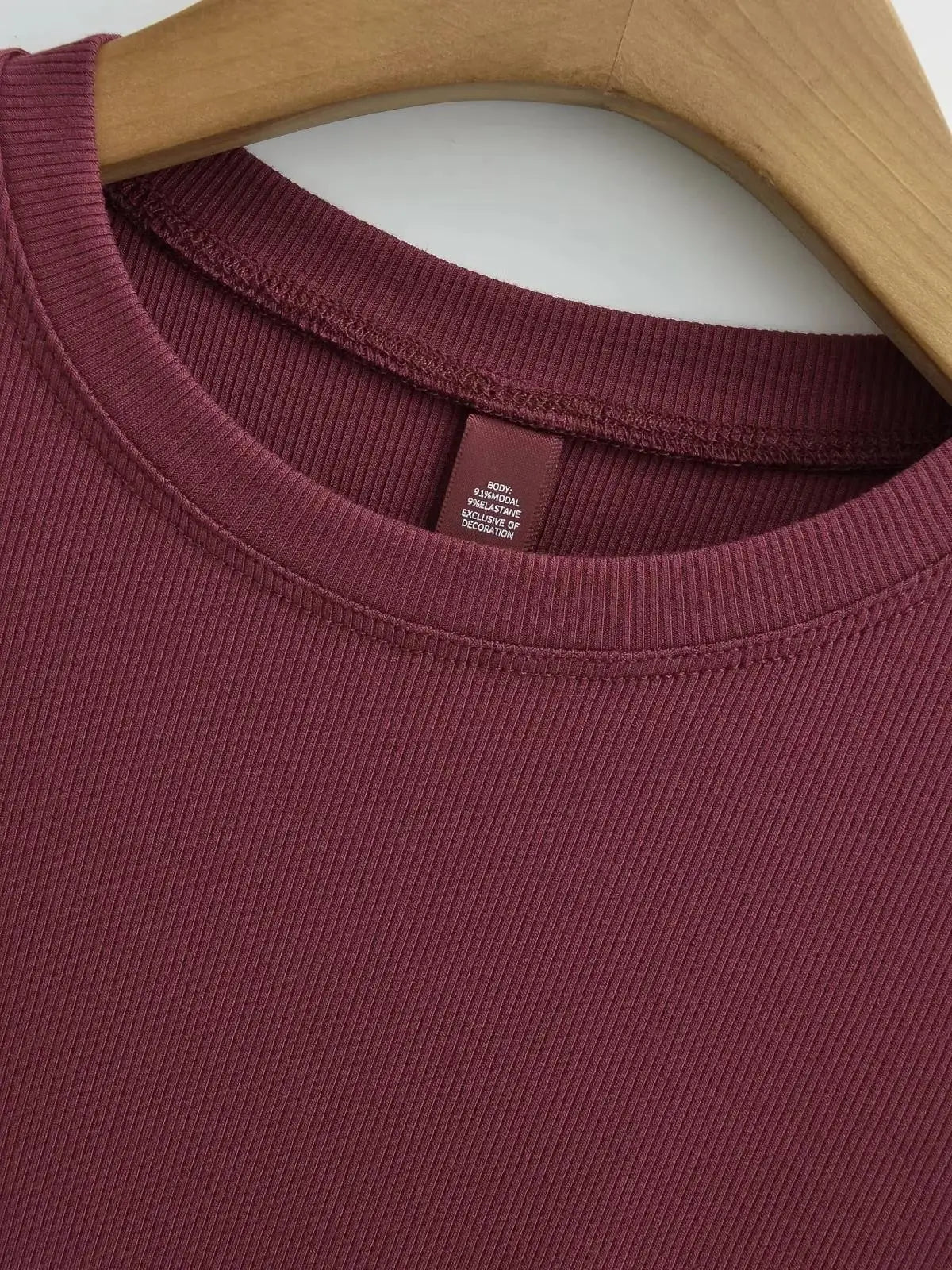 Stretchable Knit Bodysuit - Short Sleeve O-Neck Summer Basic (14 Colors)
