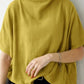 ZANZEA Cotton Turtleneck Blouse - Short Sleeve, Oversized Fit