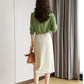 Polka Dot Shawl Collar Blouse - Bow Detail, Long Sleeve