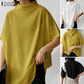 ZANZEA Cotton Turtleneck Blouse - Short Sleeve, Oversized Fit