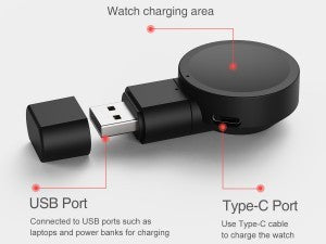 Portable Galaxy Watch6, USB  USB C Travel Charger