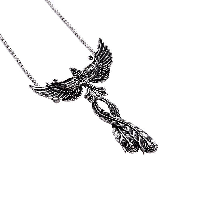 Fashion Alloy Big Phoenix Pendant Necklace