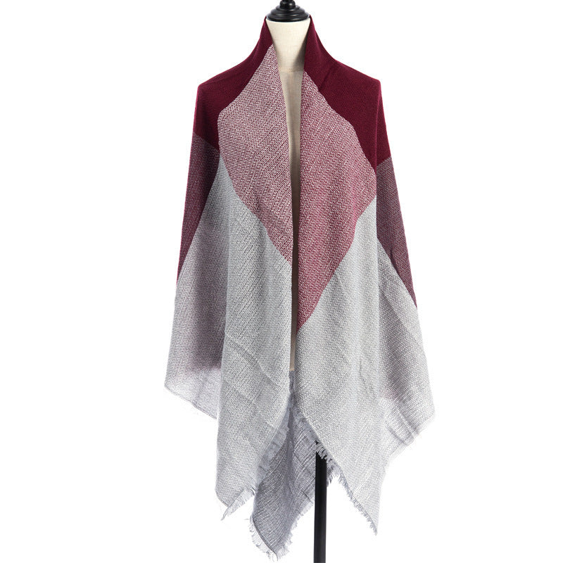 Women's Cashmere-like Plus-sized Double-sided Qicaigei Scarf Shawl